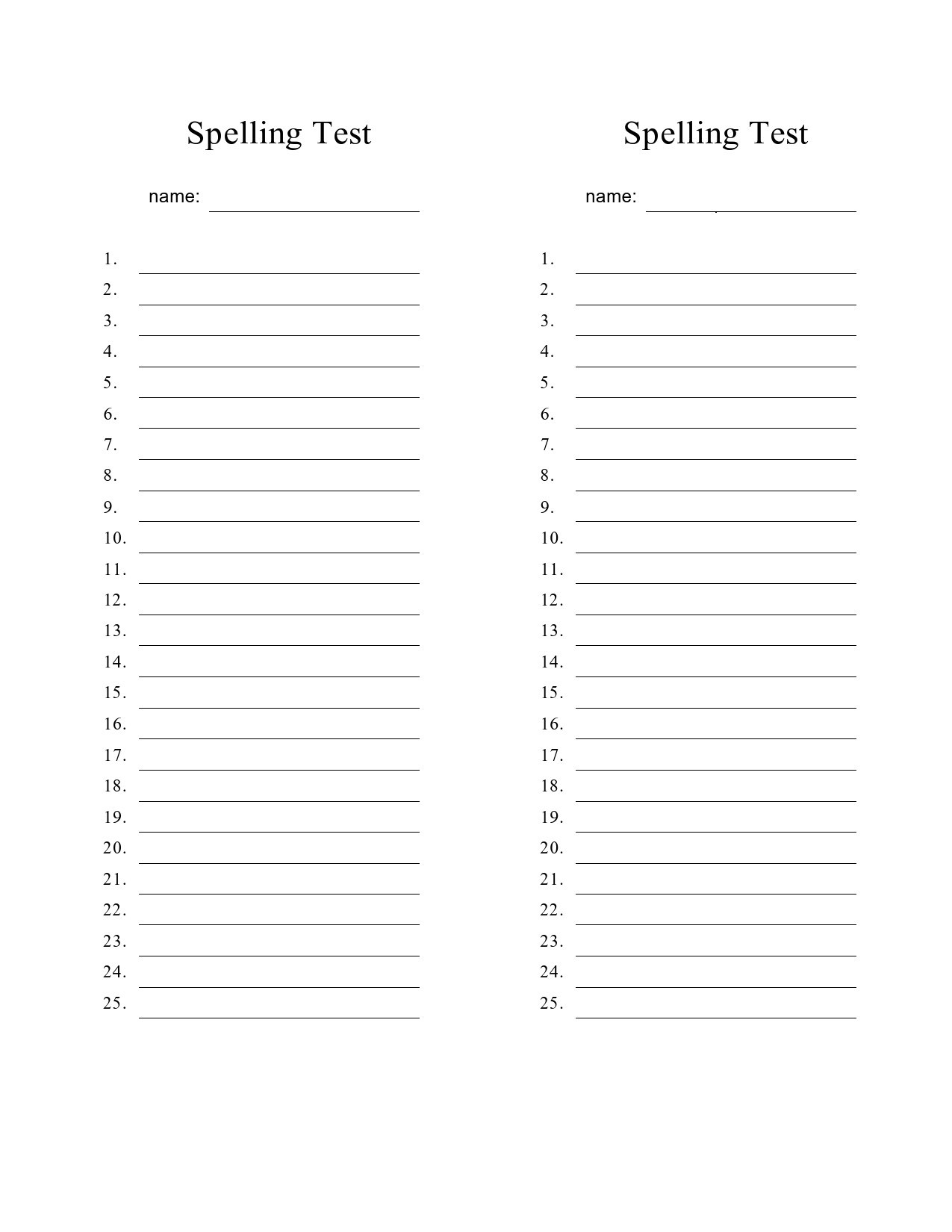 Free Printable Personal Dictionary Template