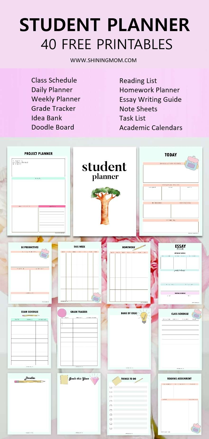 Printable Student Calendar