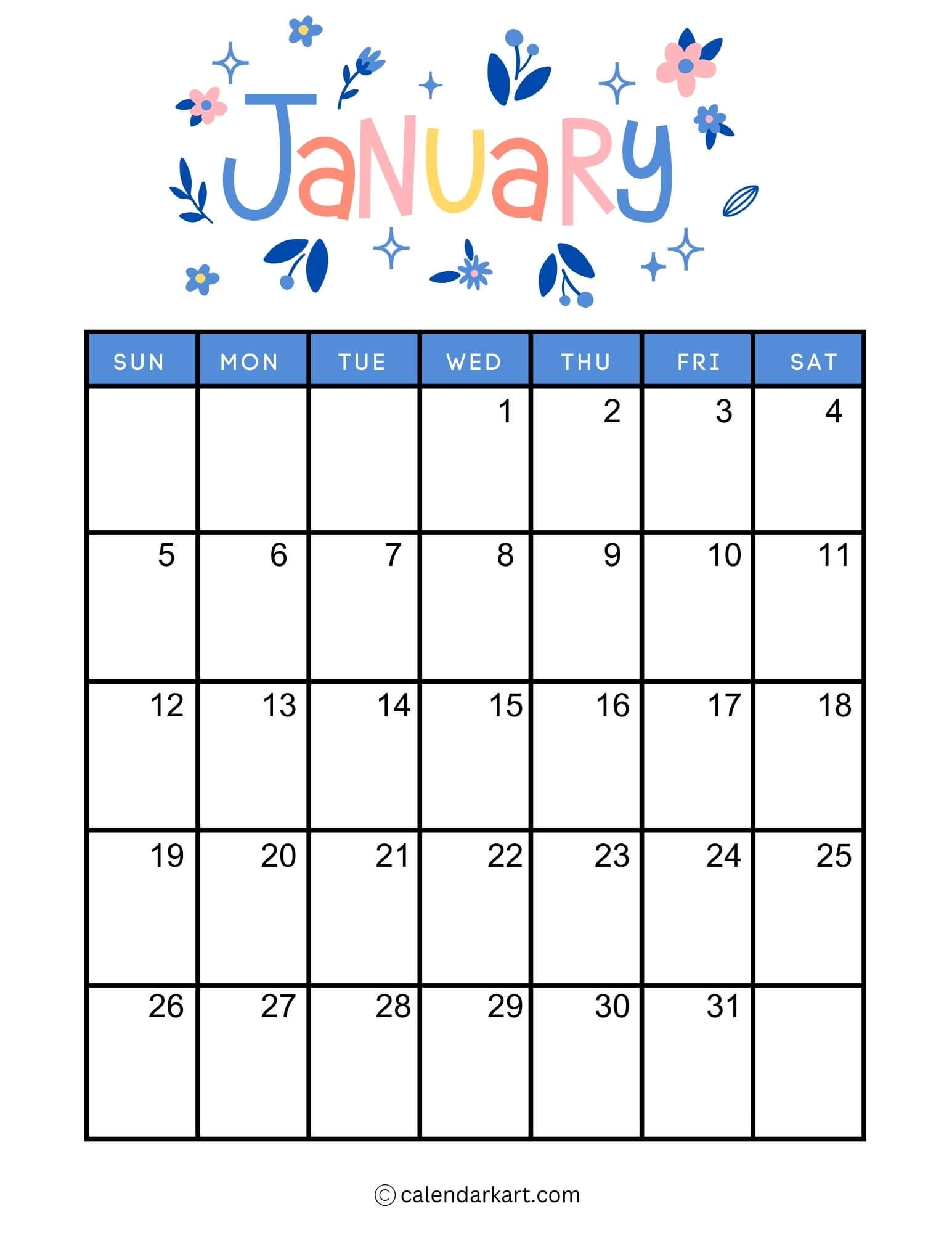 40 Printable January 2025 Calendars Free Pdf Calendarkart 40 Printable January 2025 Calendars Free Pdf Calendarkart