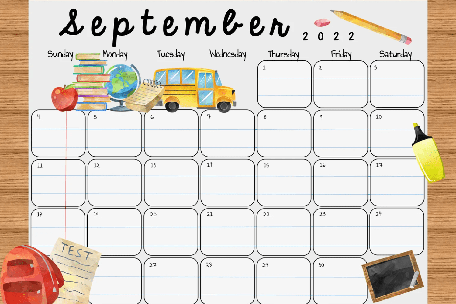 40 Printable September Calendars 2022 Free Premium
