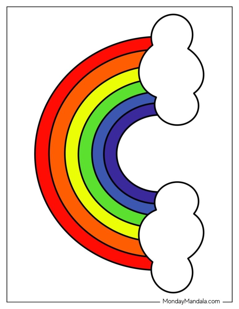 43 Rainbow Templates Free PDF Printables 