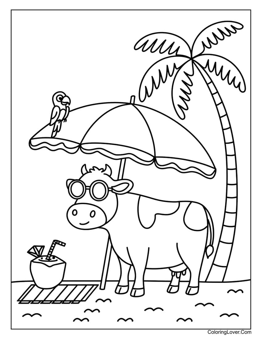 Cow Coloring Sheet Printable Cow Coloring Sheet Printable