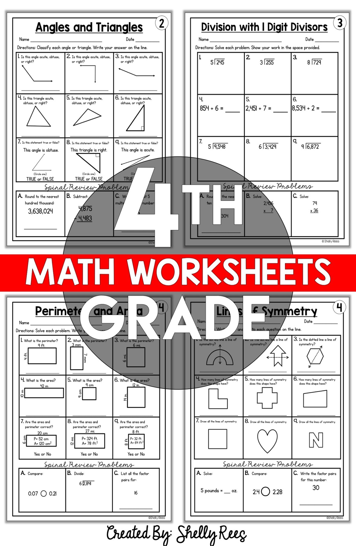 Free Printable Fourth Grade Math Worksheets