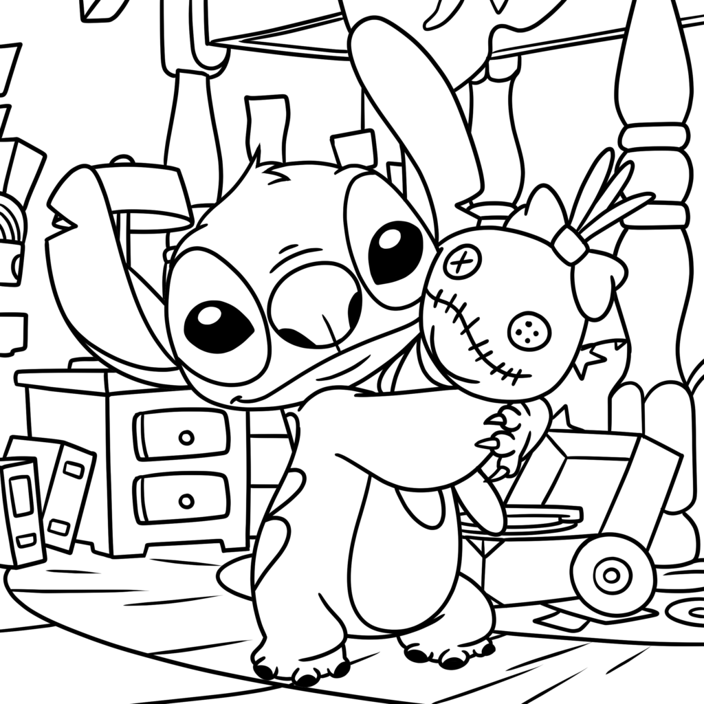 Stitch Coloring Sheets Printable Free