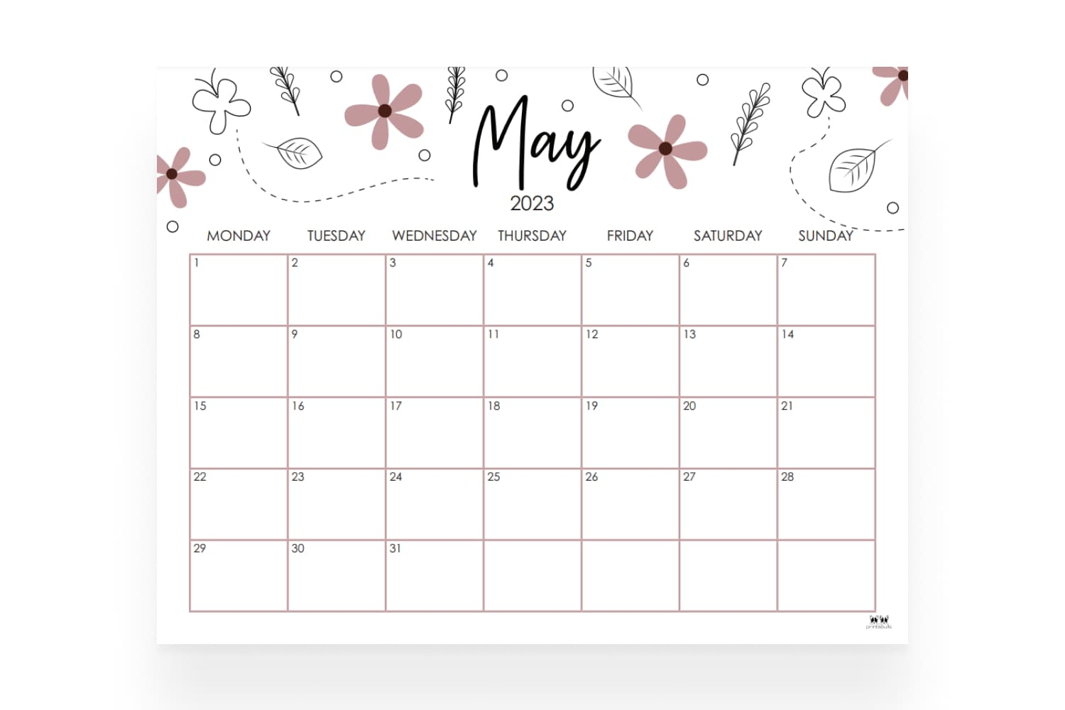 50 Best May Calendar Templates 2023 MasterBundles