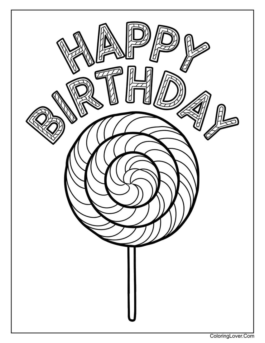 51 Happy Birthday Coloring Pages Free Printables For All Ages 