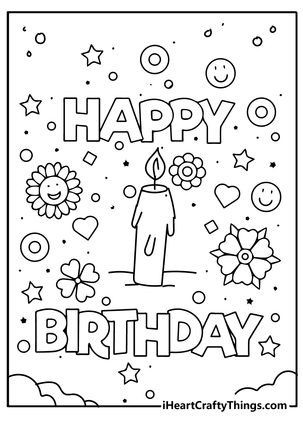56 Happy Birthday Coloring Pages U0026 Cards 100 Free 