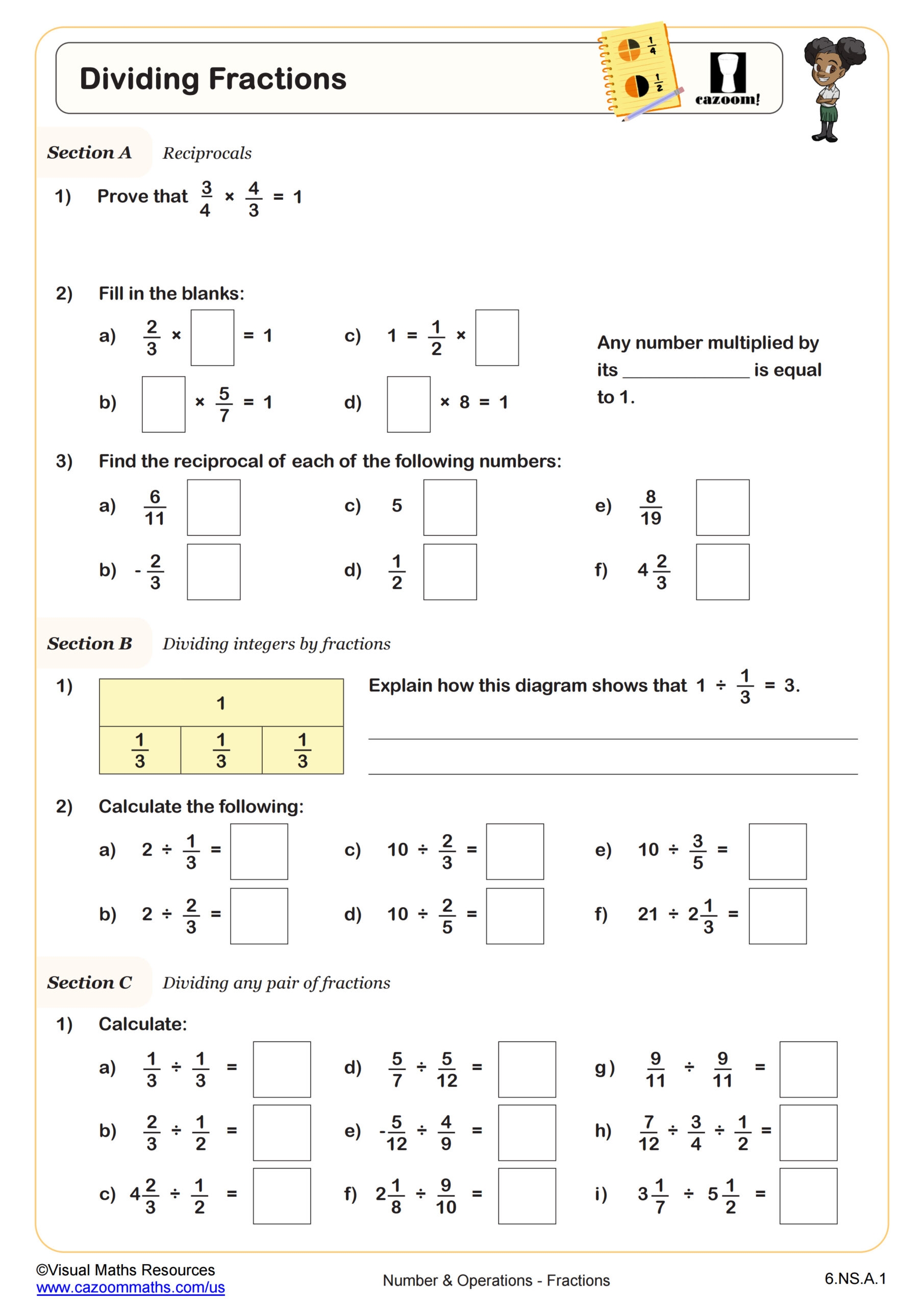 Printable Math Worksheets For 6th Graders