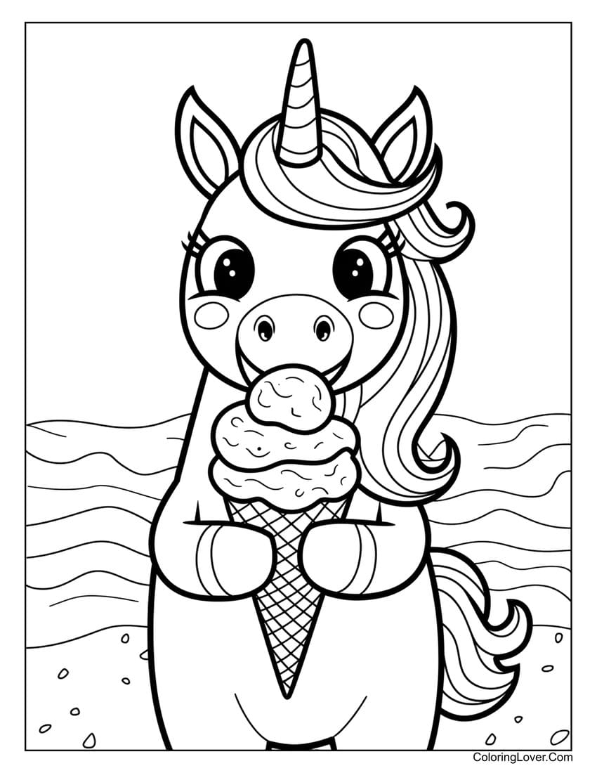 Unicorn Colouring Sheets Printable