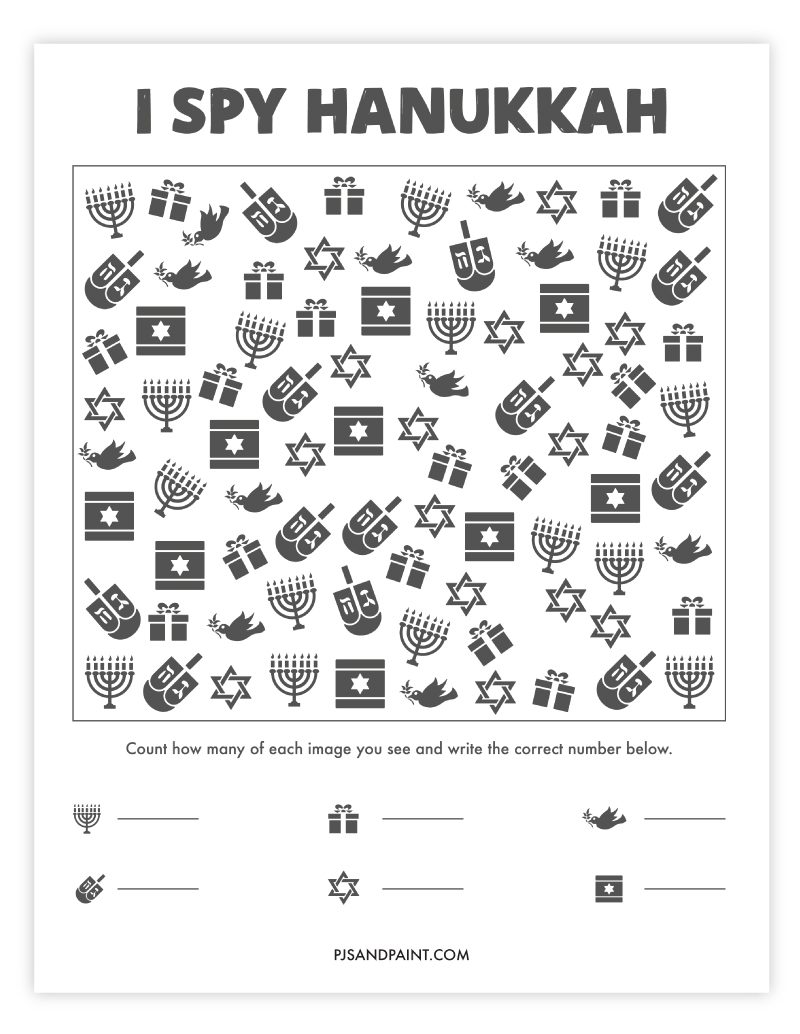 8 Free Printable Hanukkah Games And Activities Pjs And Paint
