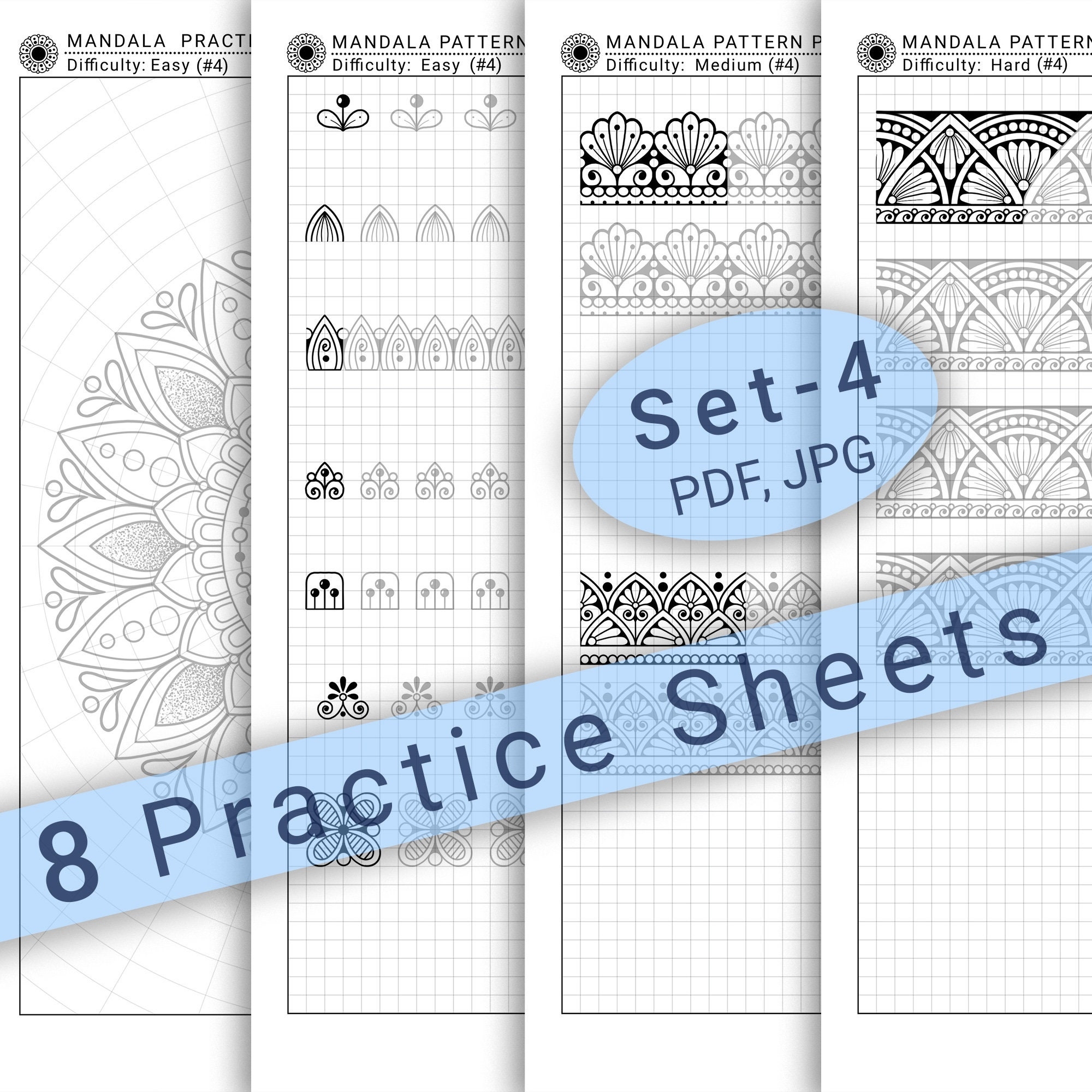 8 Mandala Practice Sheets set 4 In PDF JPG For Mandala Practice And Art Therapy Instant Digital Download In A4 Size Etsy UK 8 Mandala Practice Sheets set 4 In PDF JPG For Mandala Practice And Art Therapy Instant Digital Download In A4 Size Etsy UK