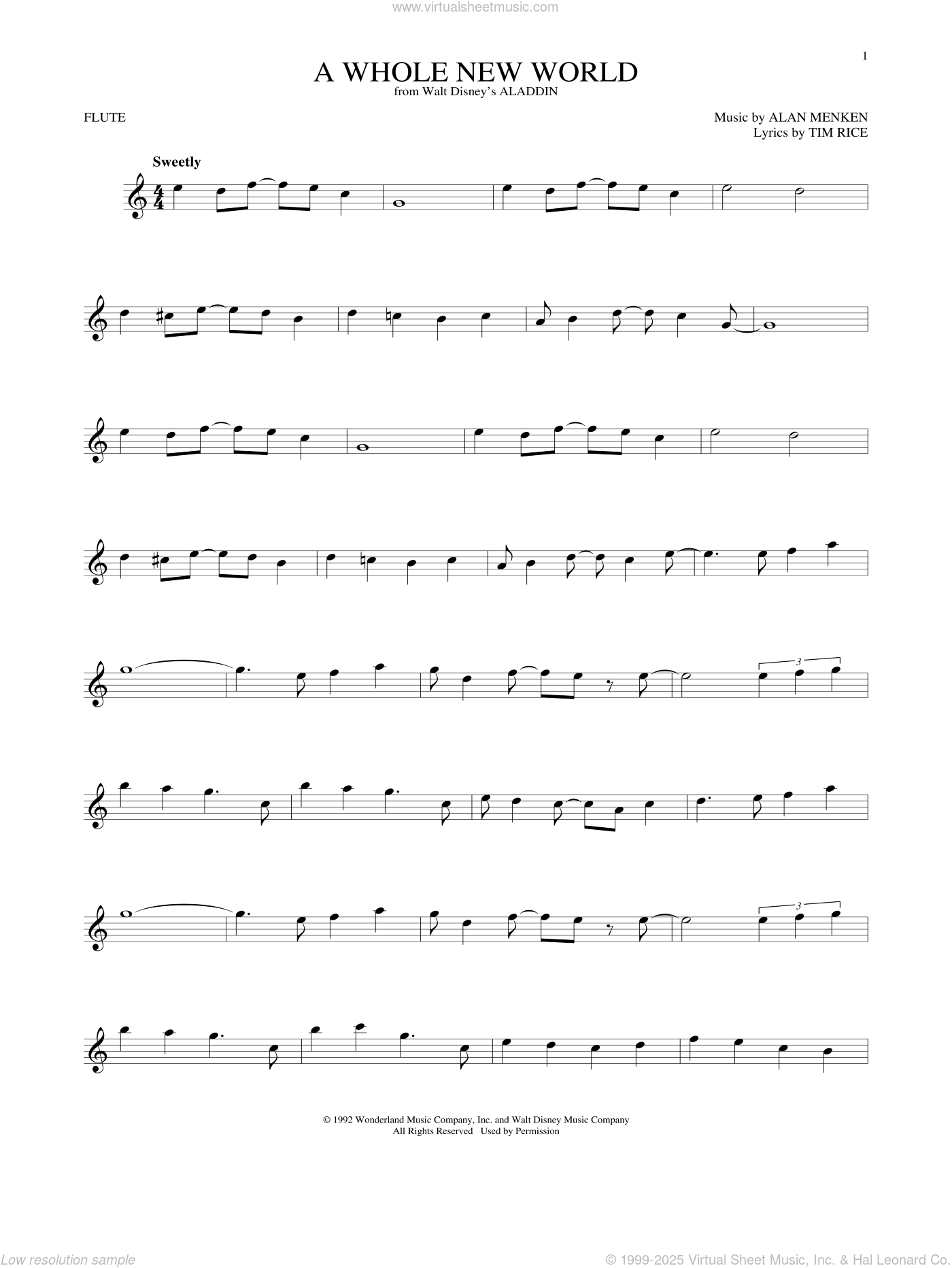 Printable Free Sheet Music For Flute