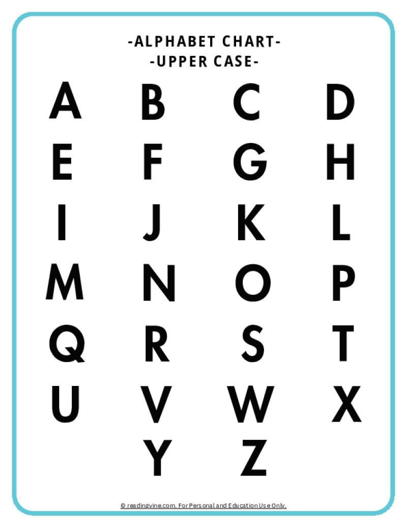 Free Printable Abc Chart Printable