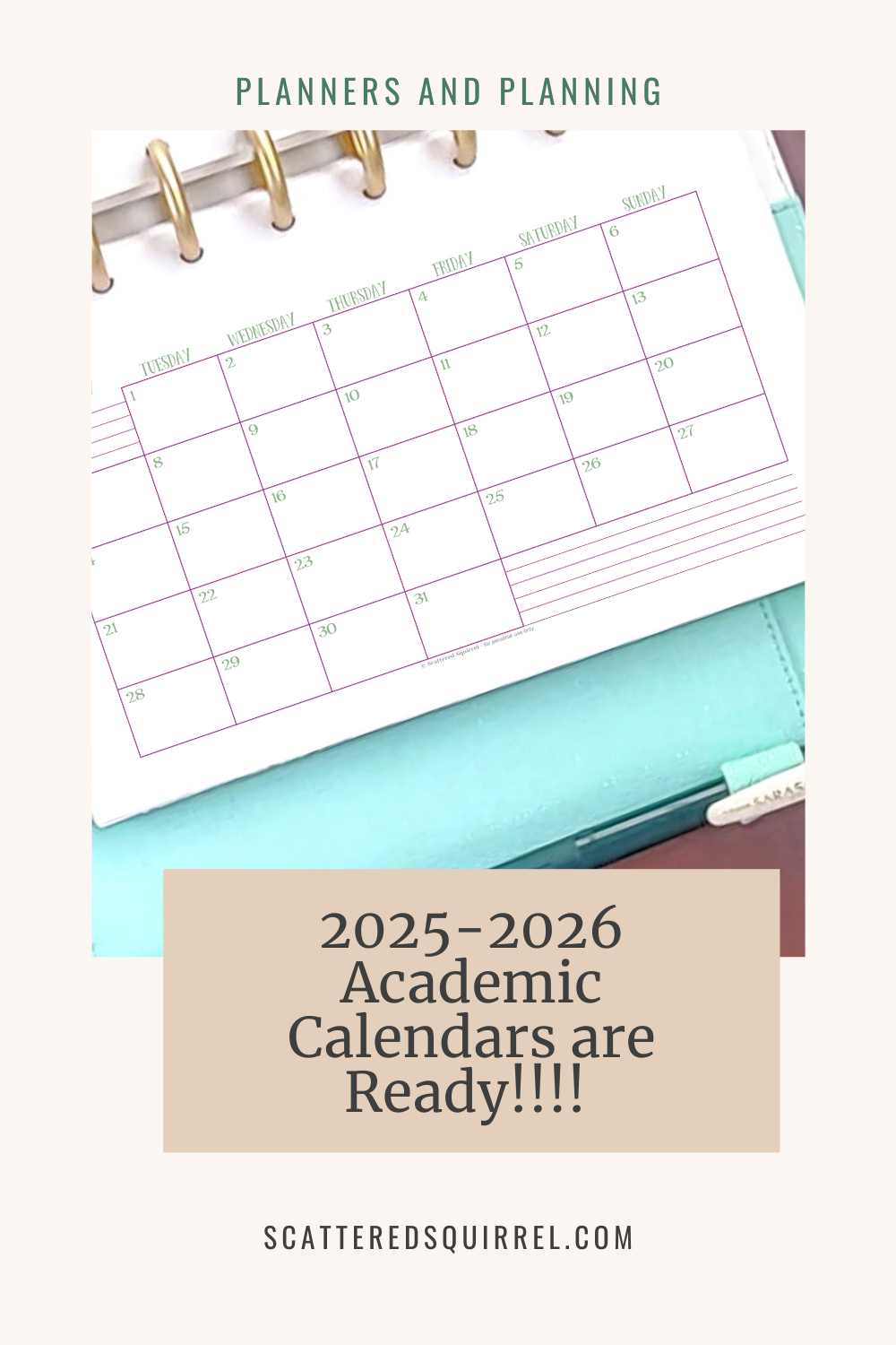 Academic Calendars Archives Scattered Squirrel