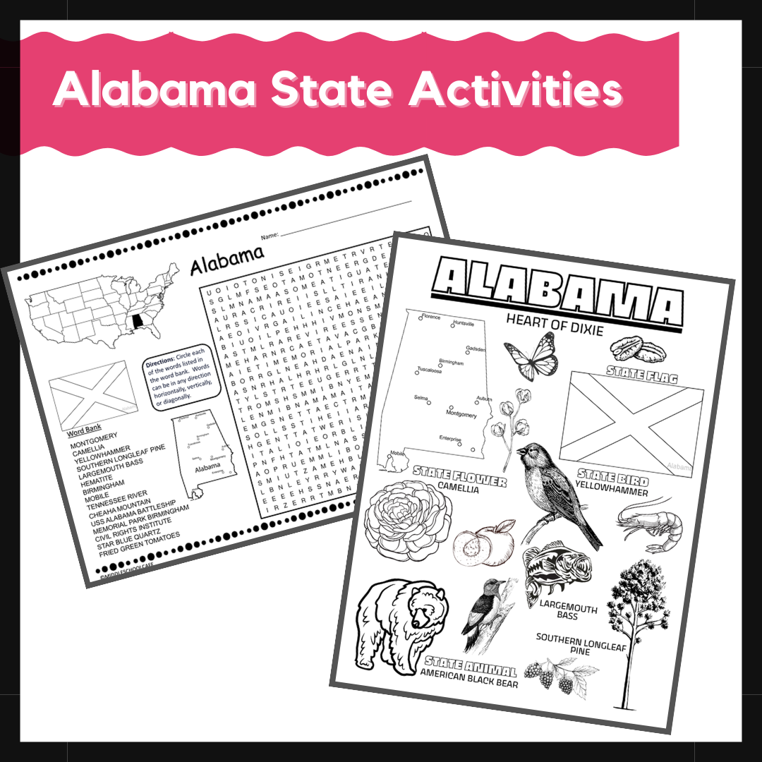 Alabama State Activities US State Research And Informational Text Classful