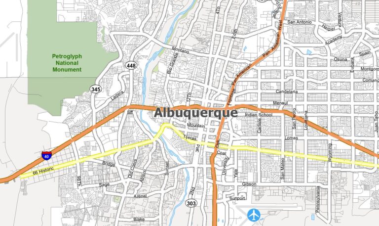 Albuquerque Map New Mexico GIS Geography