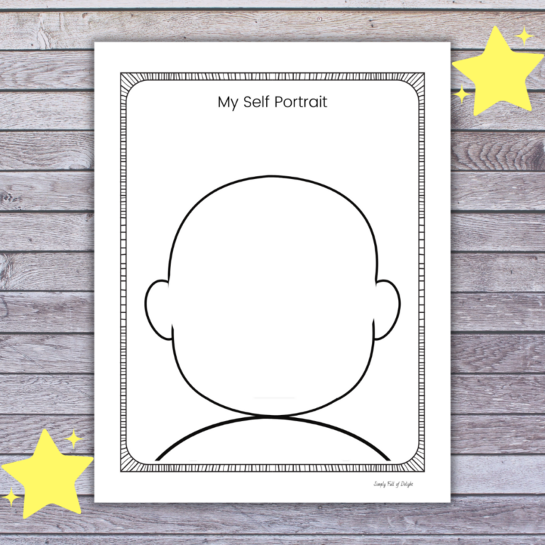 All About Me Self Portrait Free Printable Simply Full Of Delight Worksheets Library