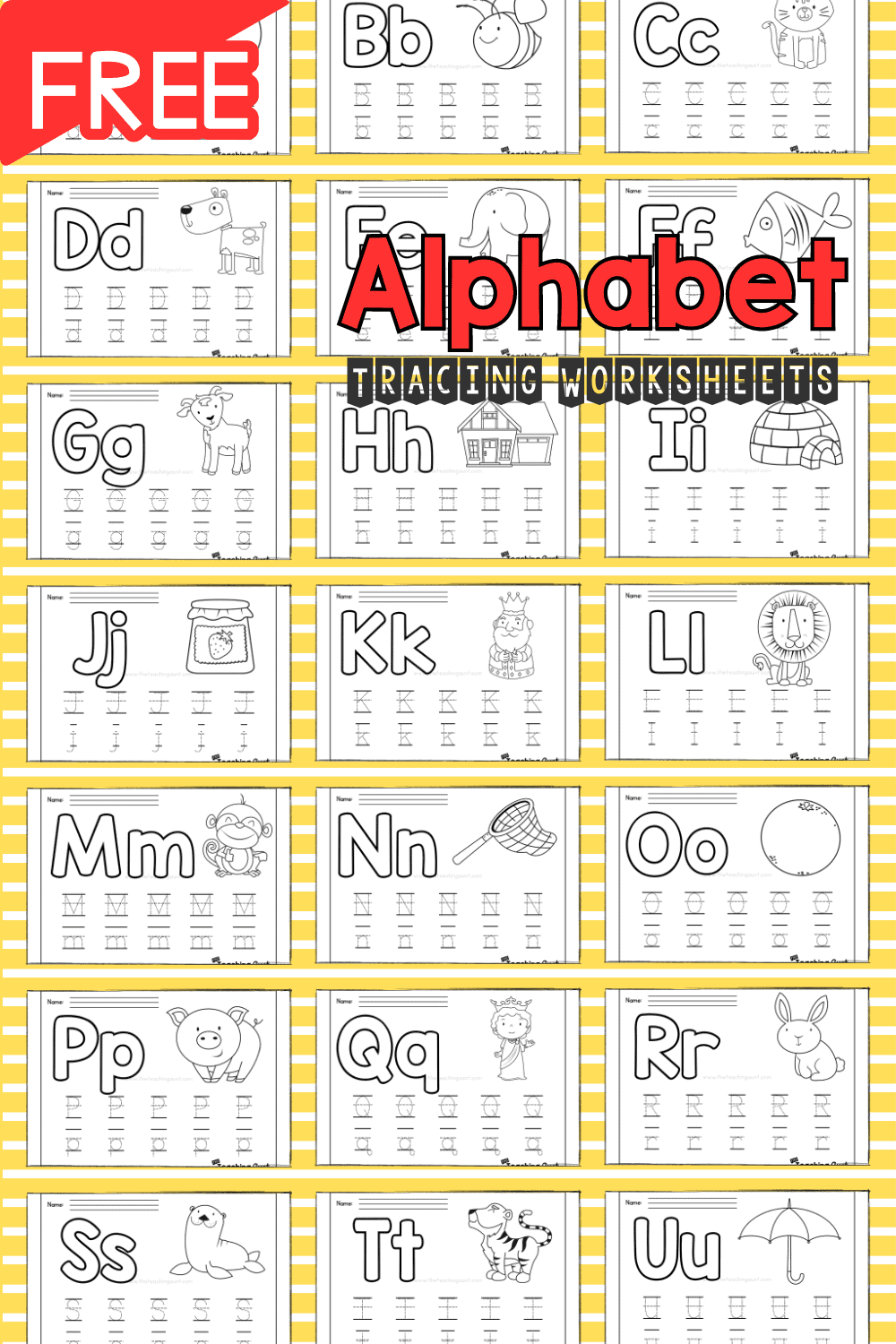 Alphabet Trace Sheets Printables