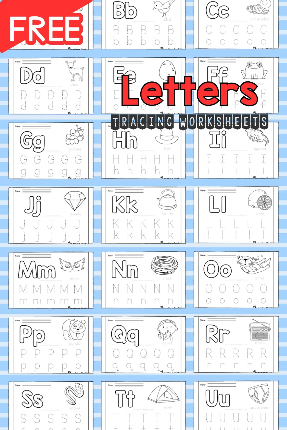 Alphabet Writing Practice Worksheets The Teaching Aunt Alphabet Writing Practice Worksheets The Teaching Aunt