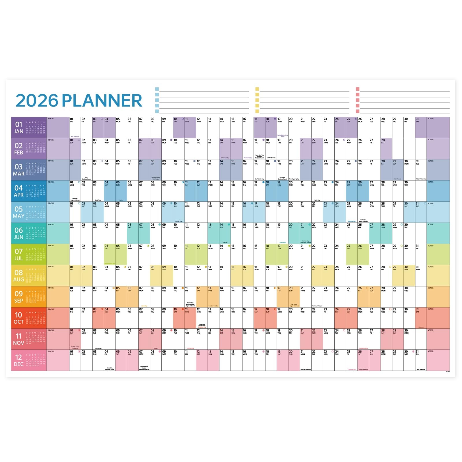 Year Calendar 2026 Printable