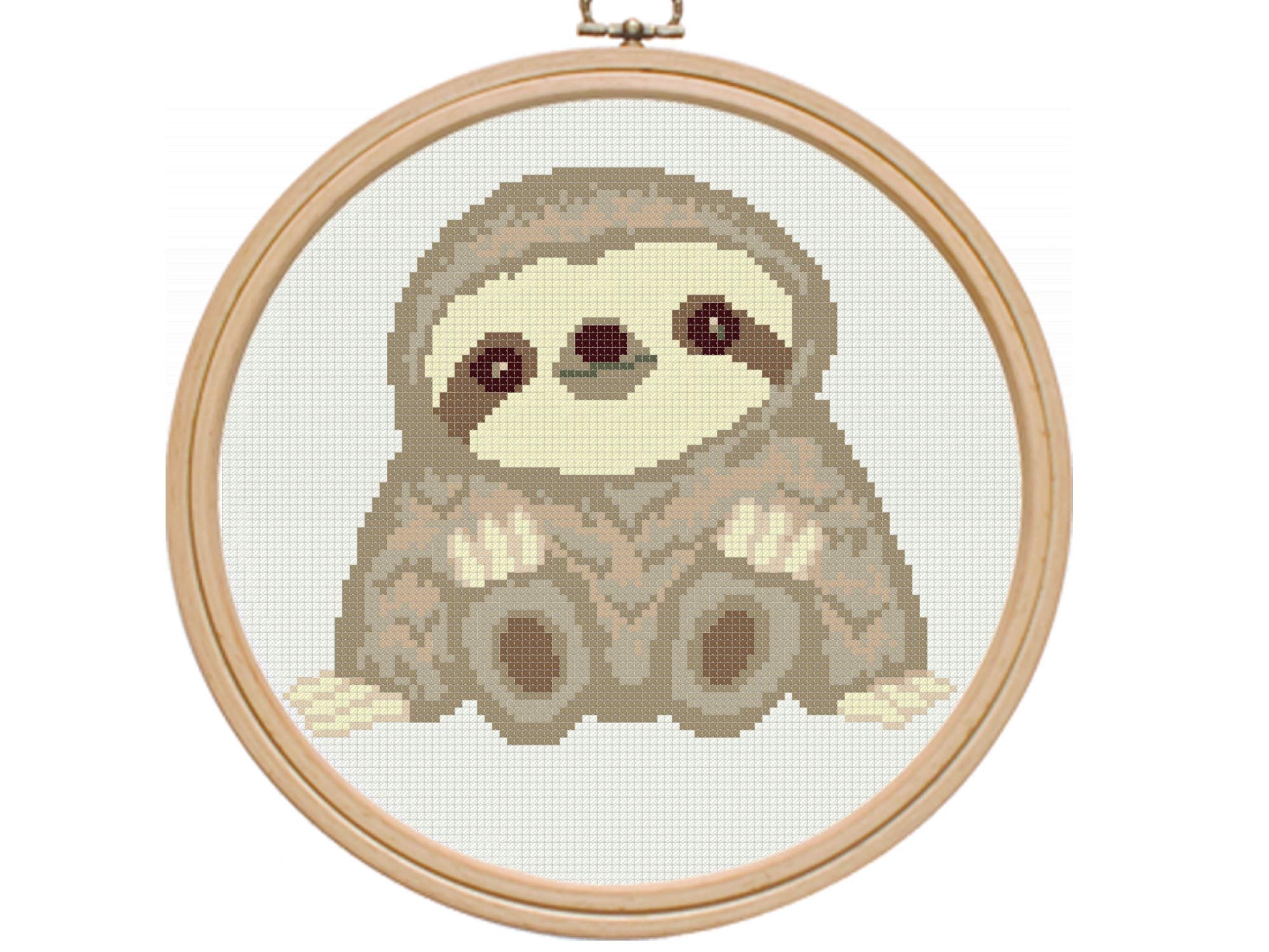 Amazon Cross Stitch Pattern Sloth PDF Modern Counted Easy Cross Stitch Paterns Printable Cute Animals Cross Stitch Chart For Beginners 