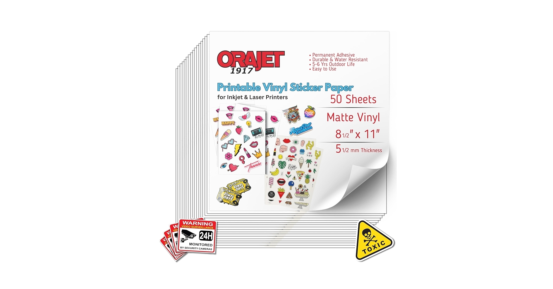 Amazon ORAJET 1917 Printable Permanent Vinyl Sticker Paper 50 Matte Finish Sheets 8 5 X 11 Use With Inkjet Lazer Printers And Cricut Silhouette Graphtec Perfect For DIY Stickers Signs Tumblers Amazon ORAJET 1917 Printable Permanent Vinyl Sticker Paper 50 Matte Finish Sheets 8 5 X 11 Use With Inkjet Lazer Printers And Cricut Silhouette Graphtec Perfect For DIY Stickers Signs Tumblers