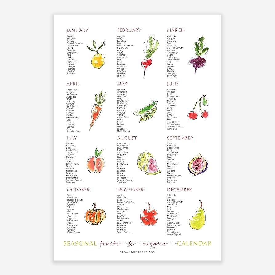 Amazon Seasonal Fruit And Vegetable Calendar Print Of Original Watercolor Art 12 x18 Unframed Kitchen Decor Dining Room Wall Art Health Poster For Classroom Ditti Home Kitchen Amazon Seasonal Fruit And Vegetable Calendar Print Of Original Watercolor Art 12 x18 Unframed Kitchen Decor Dining Room Wall Art Health Poster For Classroom Ditti Home Kitchen