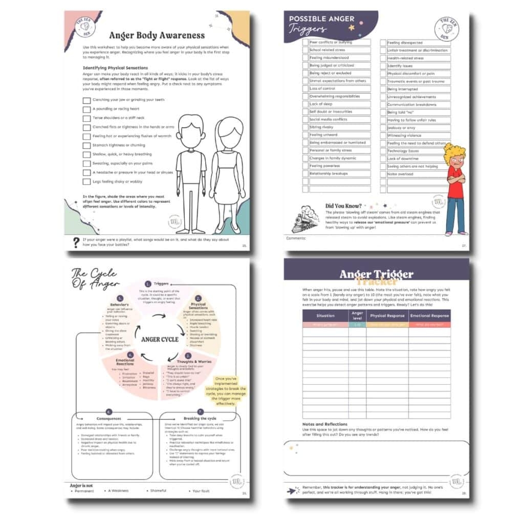 Printable Anger Management Worksheets For Youth