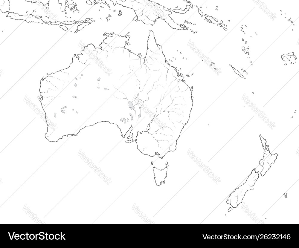 Printable Blank Map Of Oceania