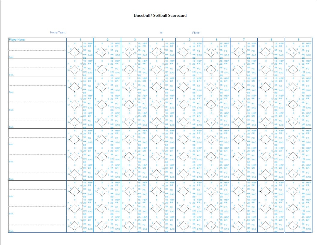 Printable Softball Score Sheet Pdf Printable Softball Score Sheet Pdf