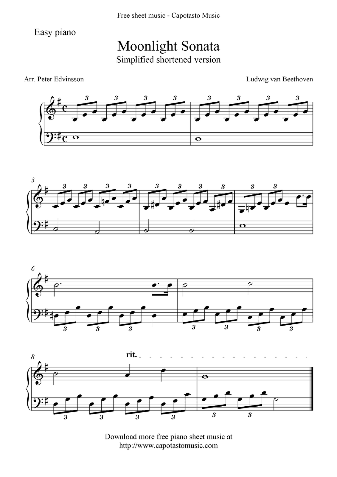 Beginners Sheet Music For Piano Free Printable