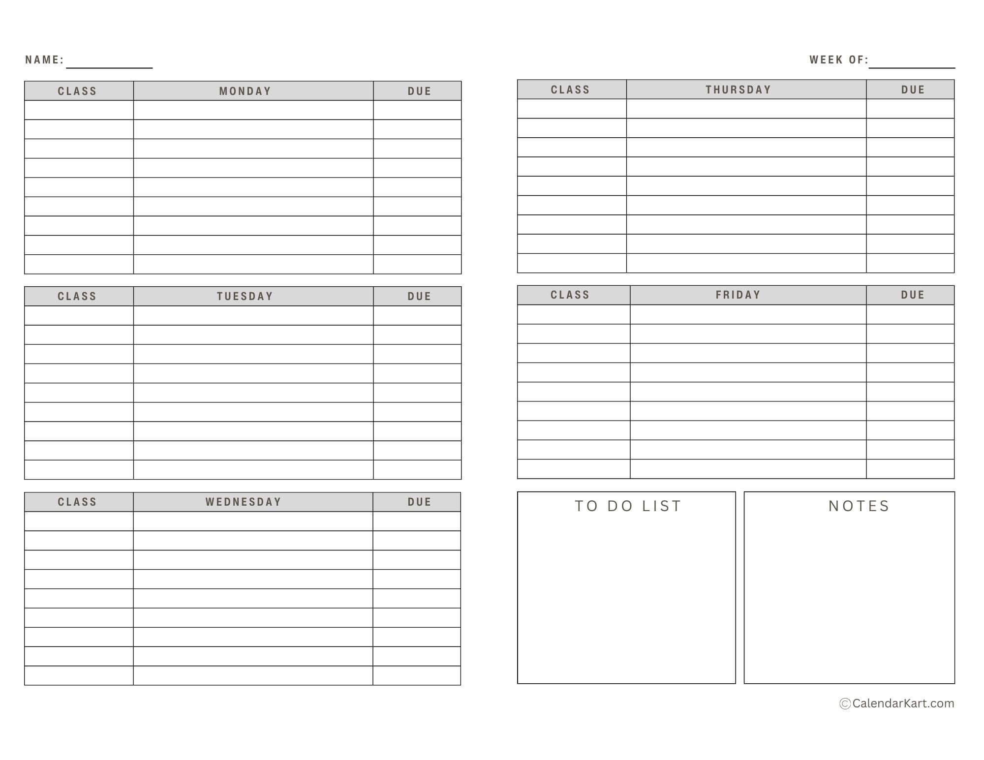 Best Weekly Planners For Students Calendarkart