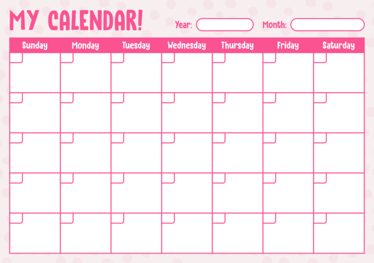 Blank Calendar Pages 10 Free PDF Printables Printablee