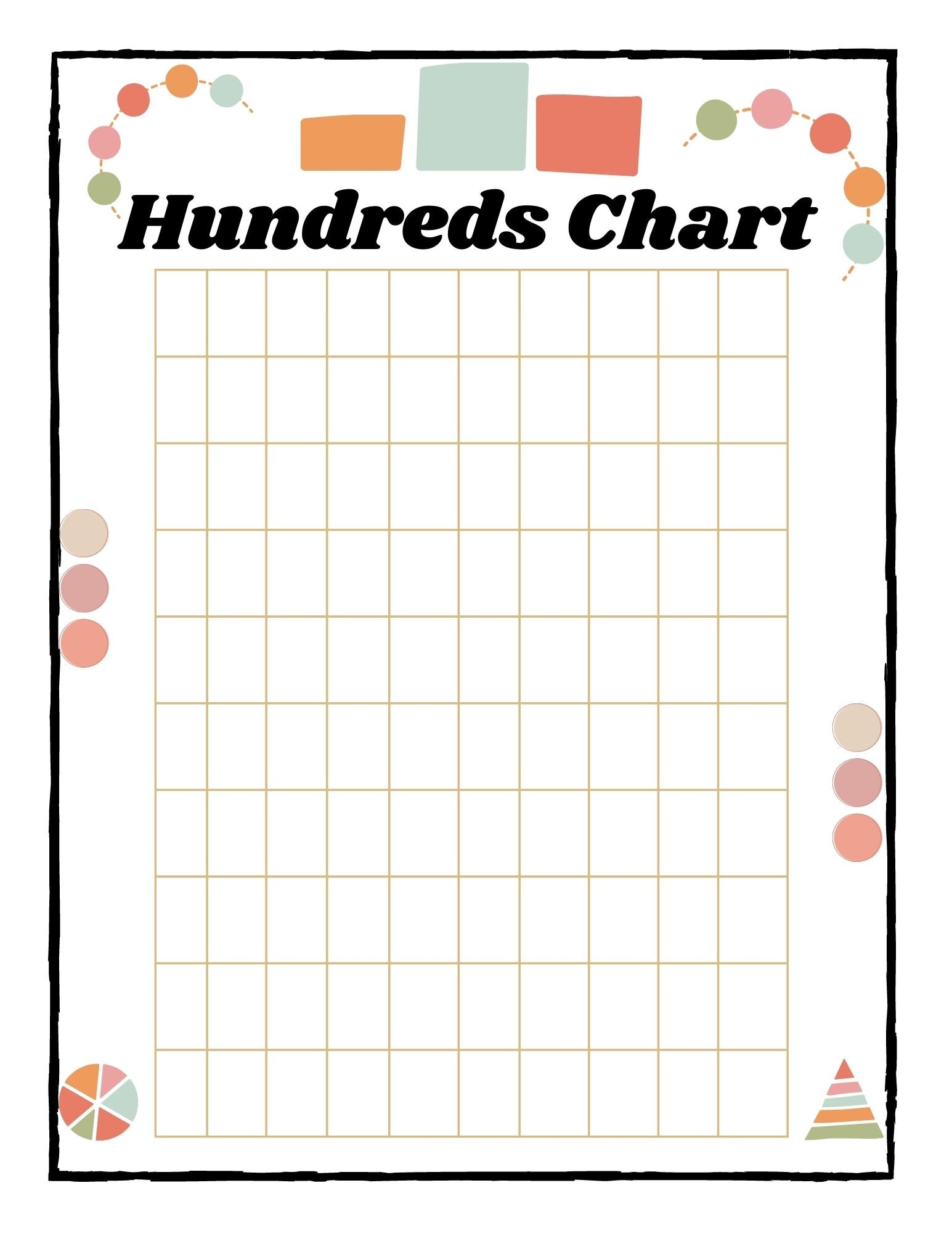Math Hundreds Chart Printable Math Hundreds Chart Printable