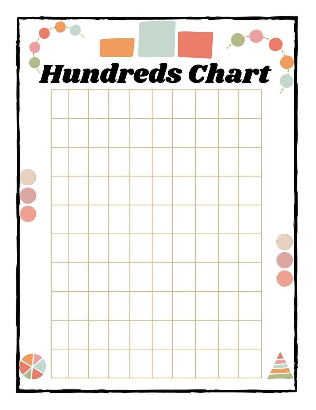 Free Printable Blank 100 Chart Free Printable Blank 100 Chart