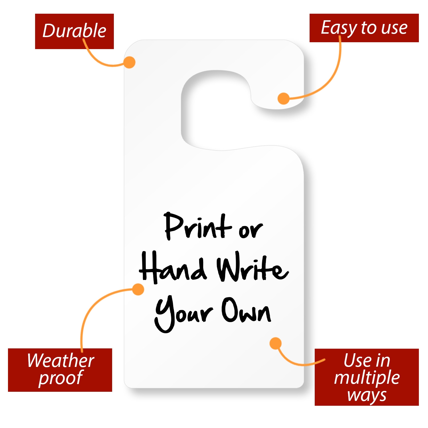 Blank Jumbo Mirror Hang Tag White SKU XM1001 JUMBO Blank Jumbo Mirror Hang Tag White SKU XM1001 JUMBO