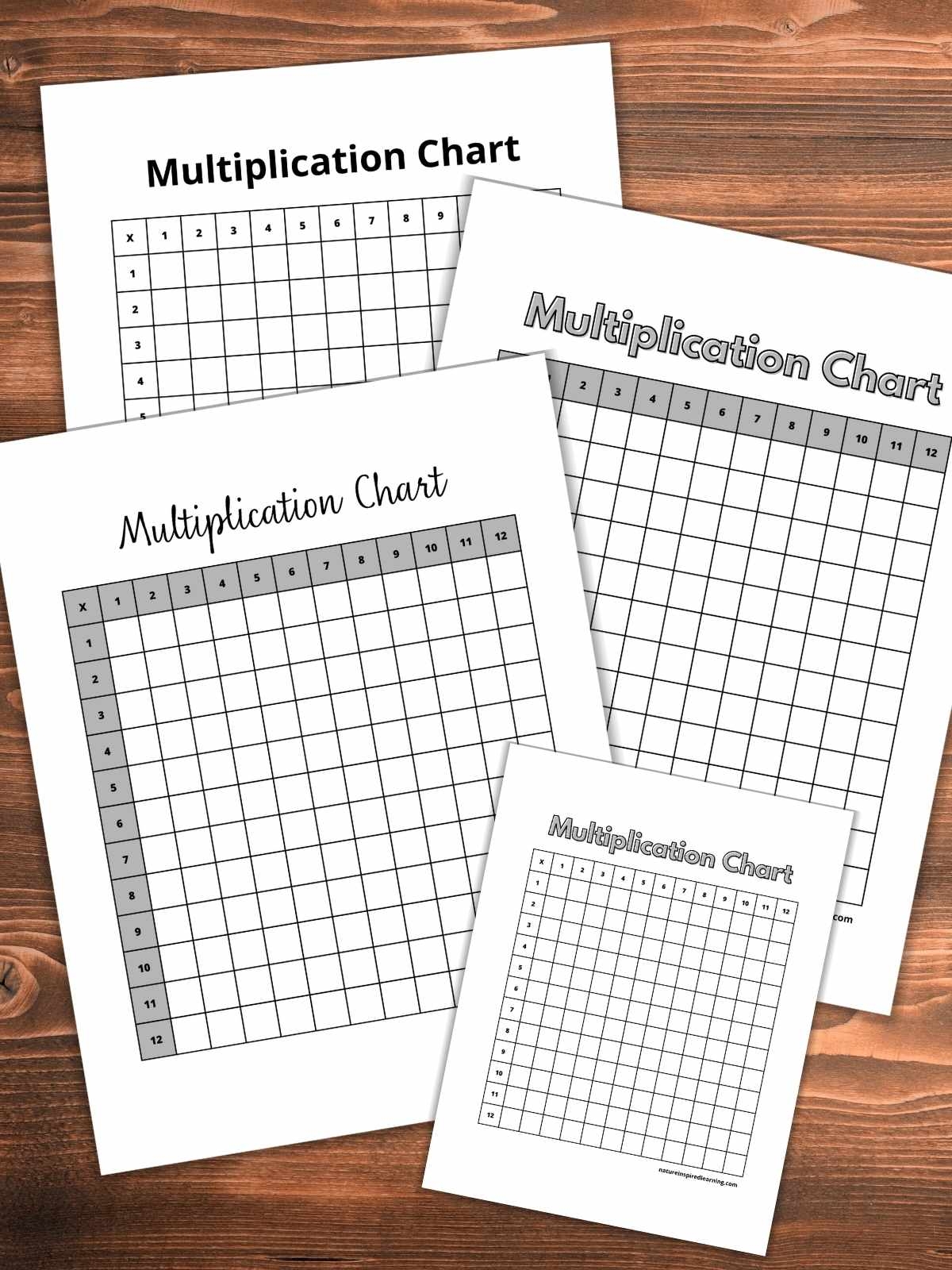 Printable Fill In Multiplication Chart