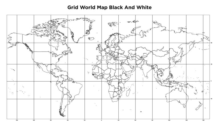 Blank World Maps With Grid 10 Free PDF Printables Printablee