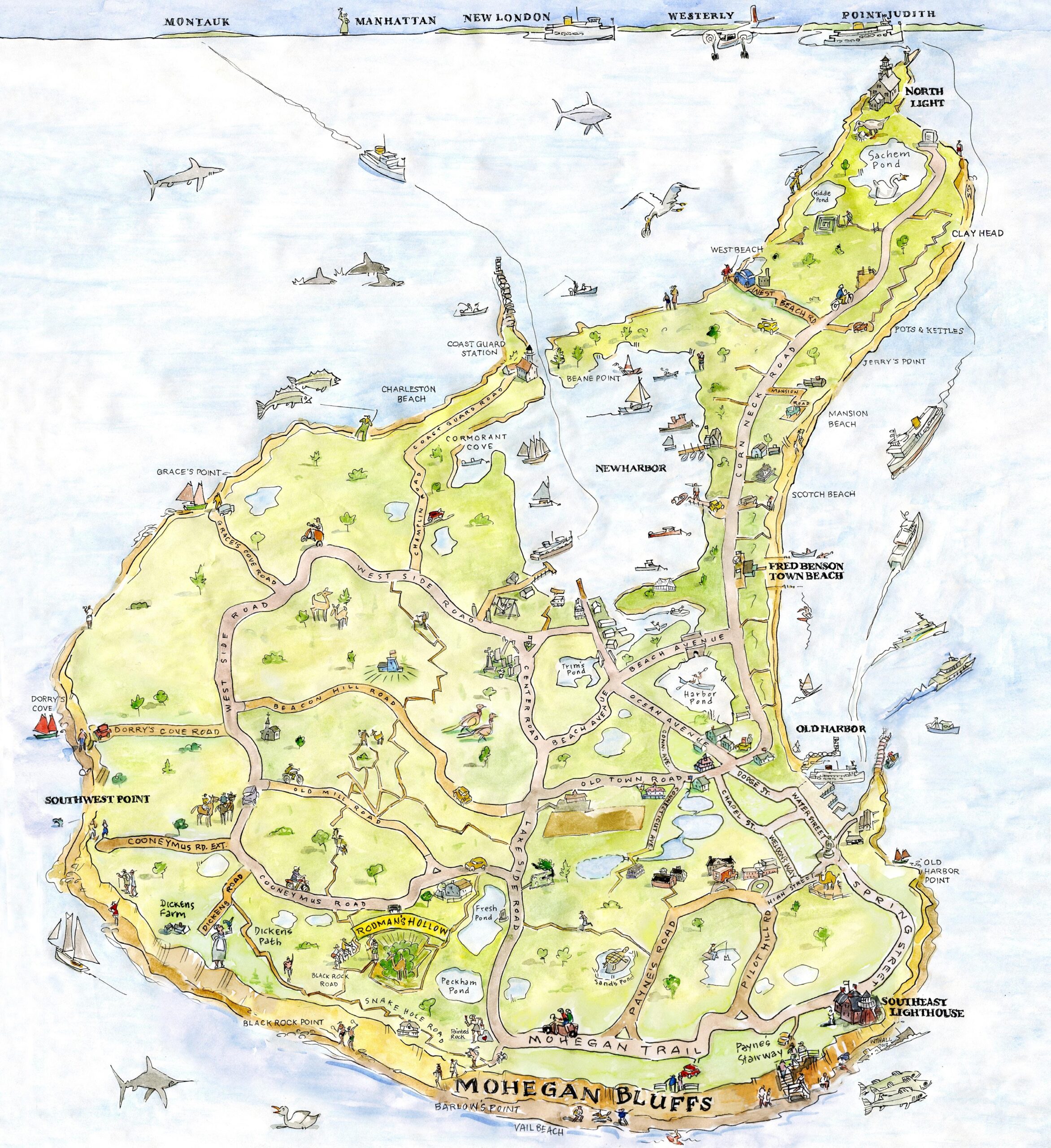 Block Island Map 2022 By Graphic Travels Issuu