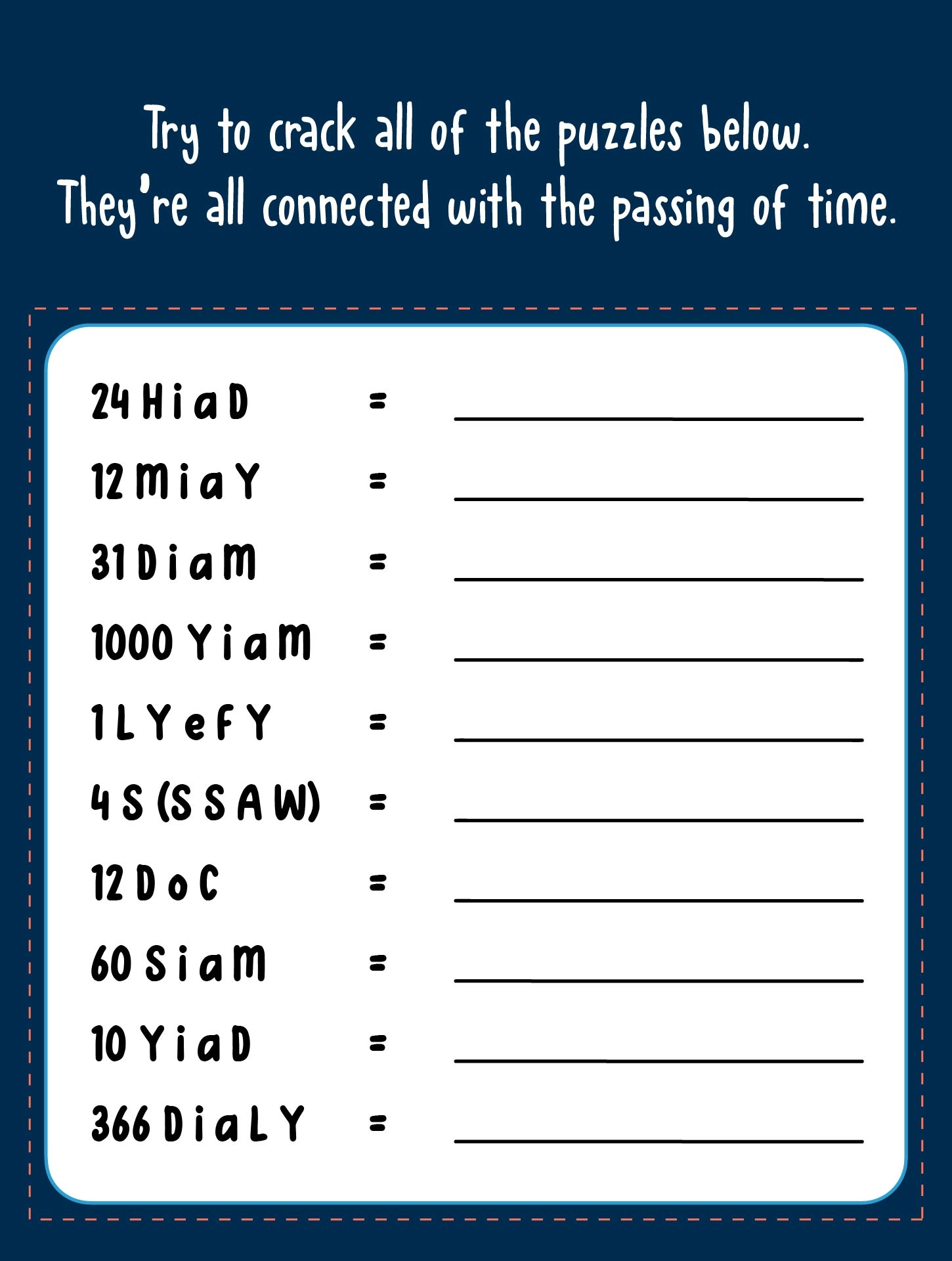 Printable Brain Teasers Worksheets