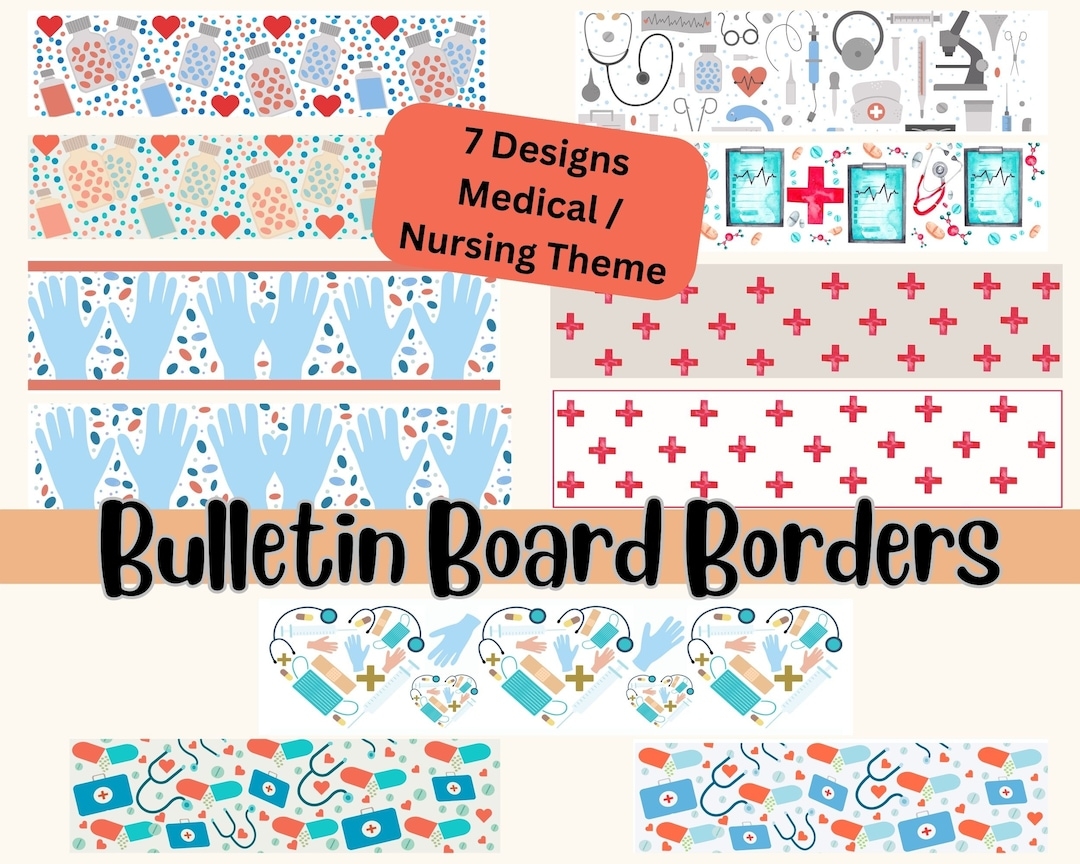 Bulletin Board Borders For School Nurse Nurse Office Add Creativity And Organization To Your Classroom Office Or Home Etsy Bulletin Board Borders For School Nurse Nurse Office Add Creativity And Organization To Your Classroom Office Or Home Etsy