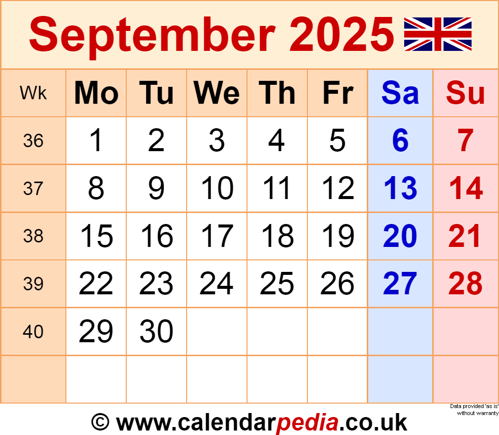 Google Calendar - September 2025