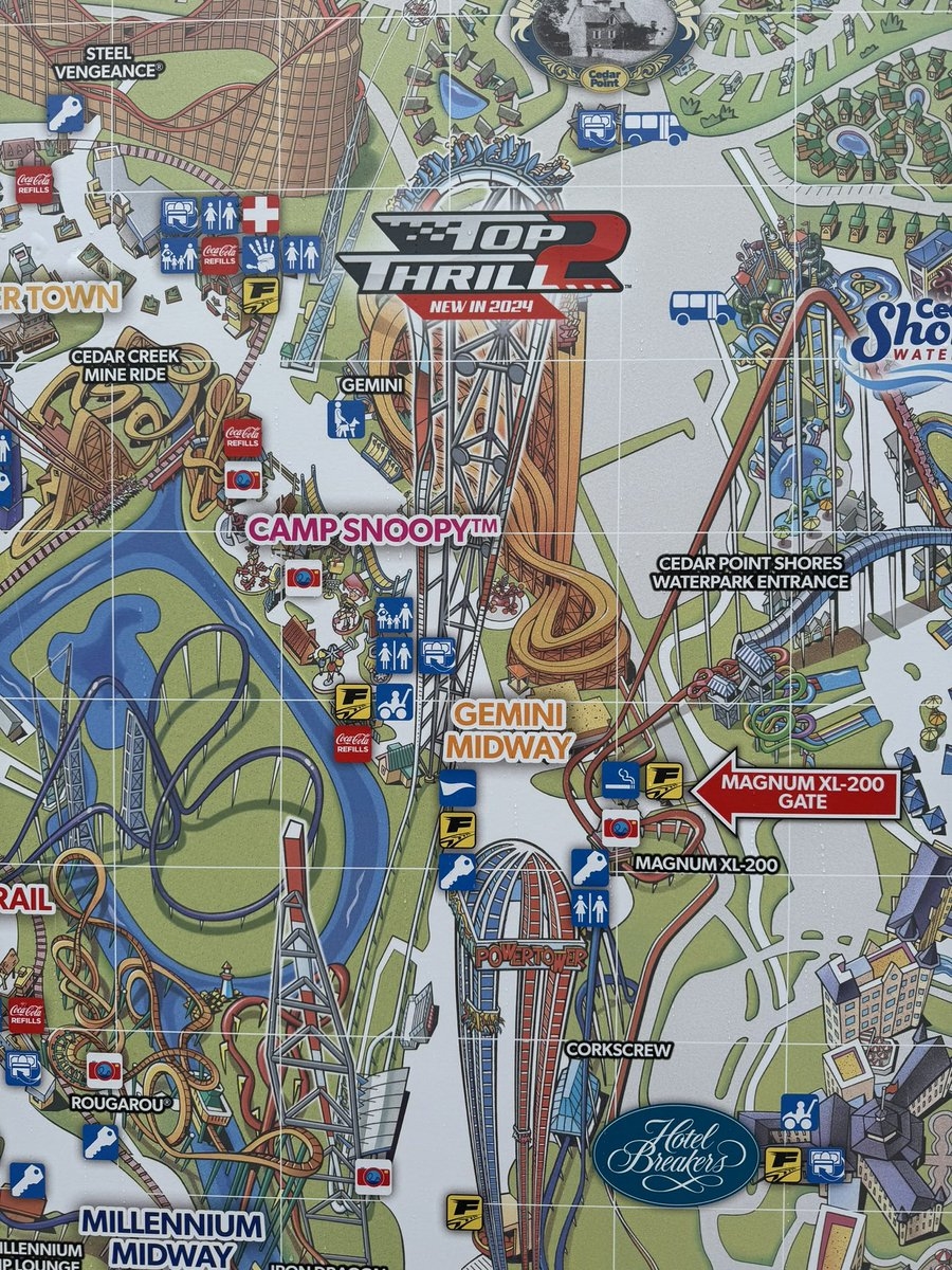 Cedarpoint A Look At This Year s cedarpoint Map Featuring Top Thrill 2 TheConnorWeb