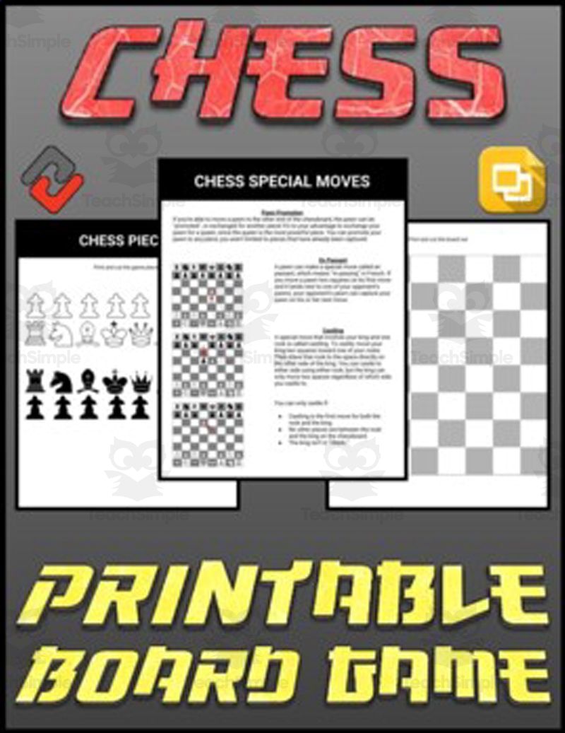 Chess Printable Board Game Editable Google Slides By Teach Simple Chess Printable Board Game Editable Google Slides By Teach Simple