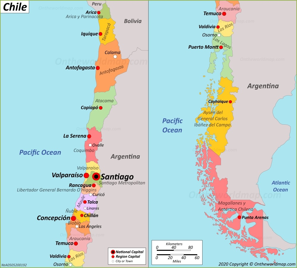 Map Of Chile Printable Map Of Chile Printable