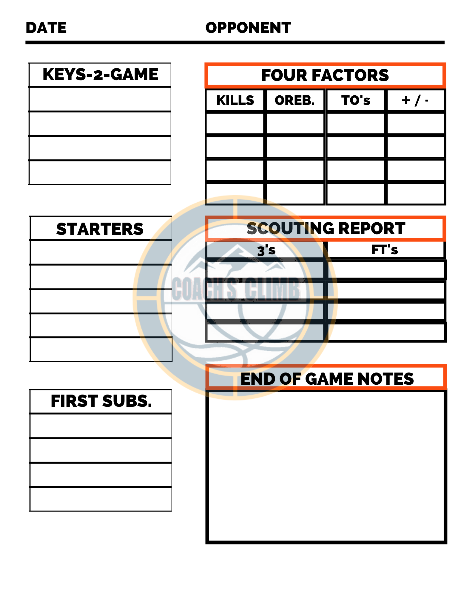 Coaching Planner Coach s Climb
