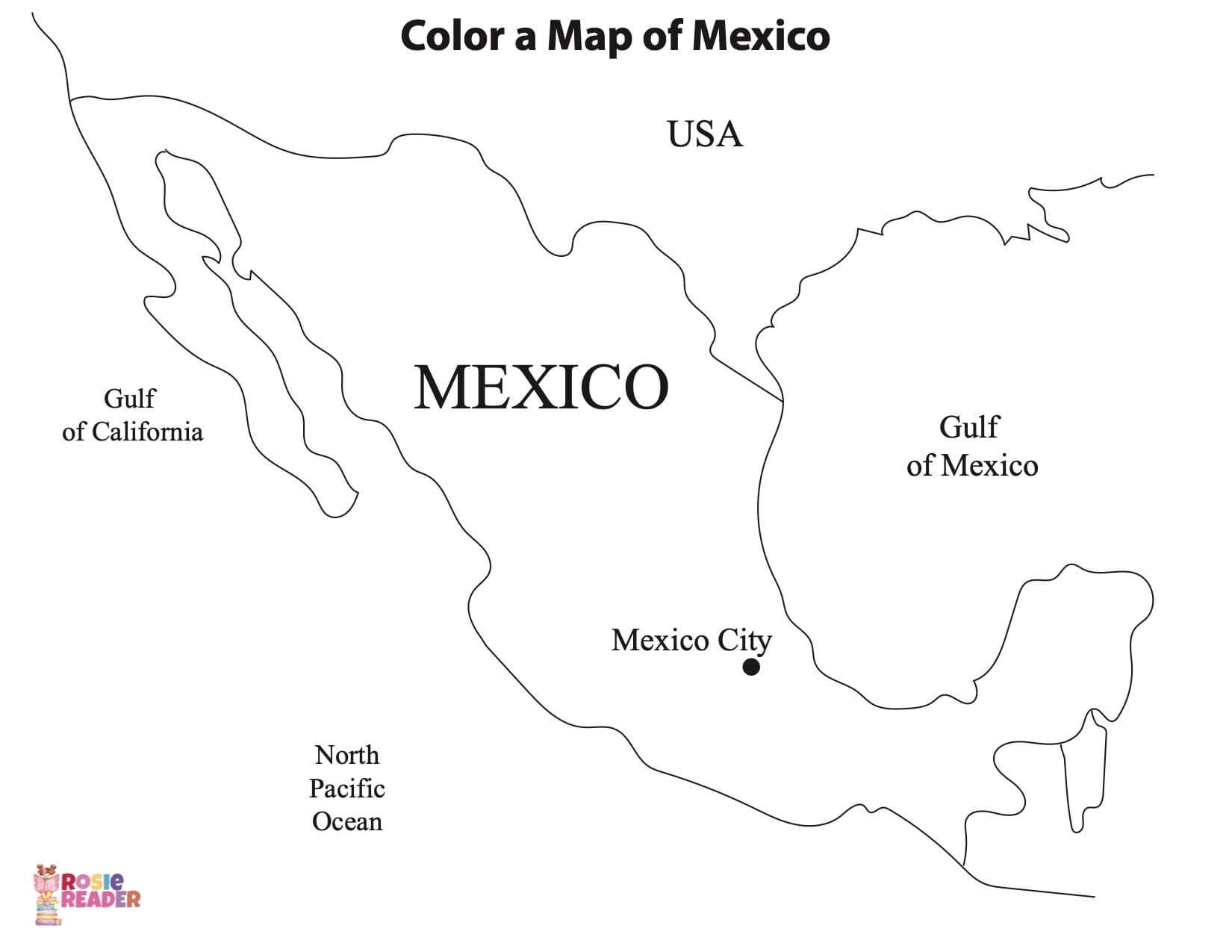 Color A Map Of Mexico Reading Adventures For Kids Ages 3 To 5 Color A Map Of Mexico Reading Adventures For Kids Ages 3 To 5