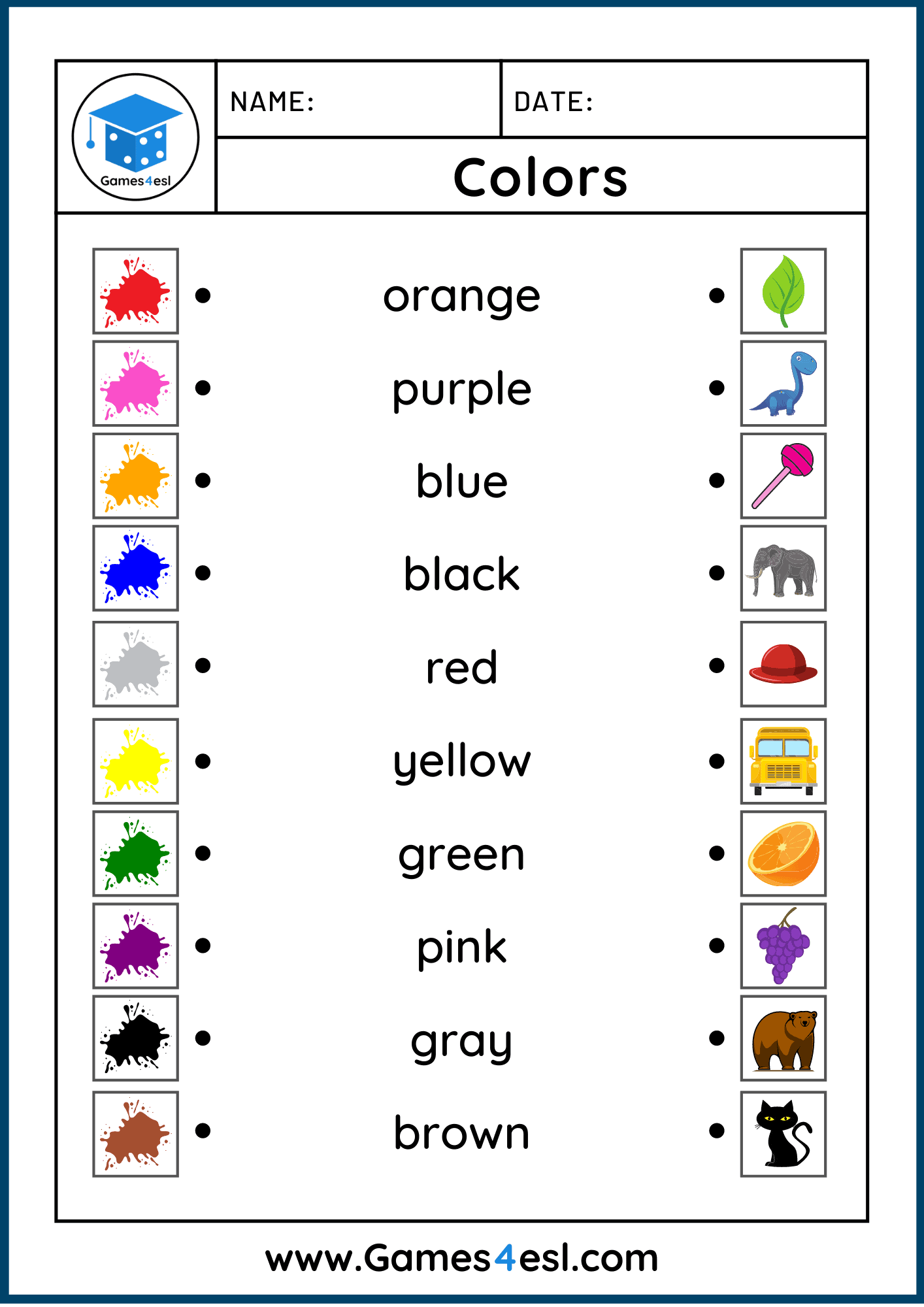 Colors Worksheets For Preschoolers Free Printables