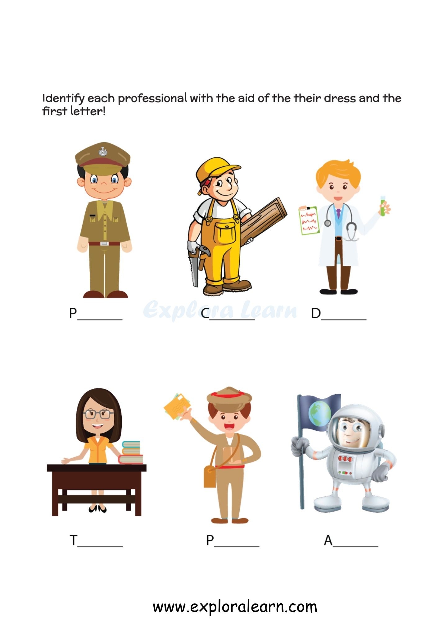 Community Helpers Printables Worksheets For Preschool And Kindergarten 2 To 6 Years Kids