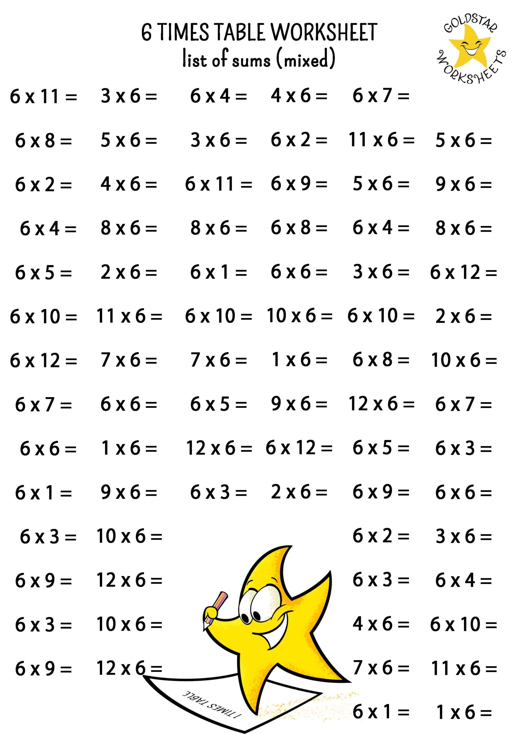Conquer The 6 Times Table With These Fun And Free Worksheets Conquer The 6 Times Table With These Fun And Free Worksheets